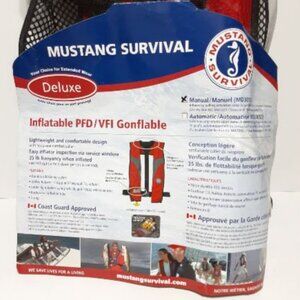 Mustang Survival Inflatable PDF Vest Life Jacket MD3051 Manual Adult 80+ lbs NEW